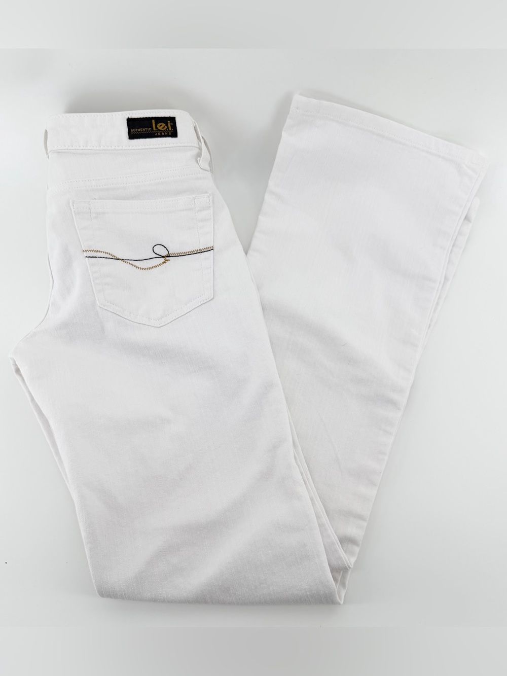 🌟 Vintage l.e.i. White Bootcut Jeans Juniors Size 3 Y2K Boho 90s Retro Denim